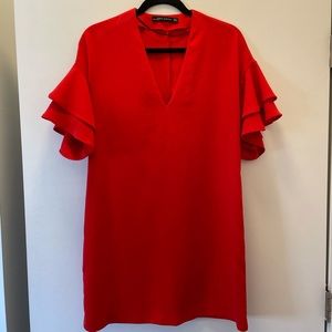 Zara Ruffle Sleeve Dress